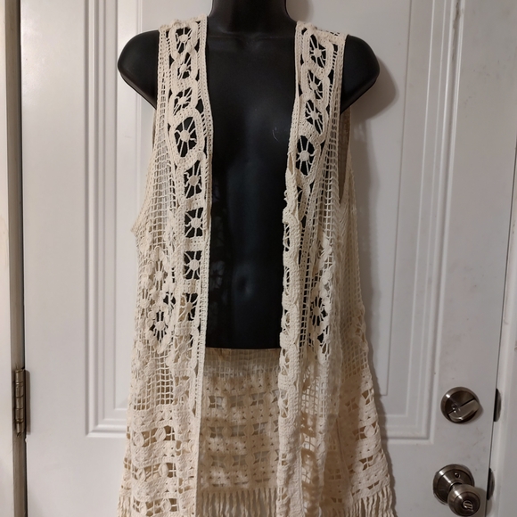 Adiva Other - Adiva Cream Crochet Vest